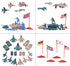 Liberty Imports 124 PCS Army Men Toy Figures, Military Forces Bucket Play Set, World War II Battle