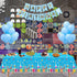 4 PCS Science Party Tablecloth Decorations, Mad Scientist Theme Birthday Party Supplies, 51 x 86in Rectangular Covers