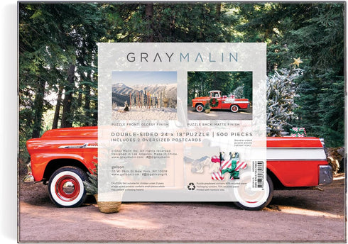 Gray Malin The Winter Holiday - 500 Piece Double Sided Puzzle from Galison - Featuring Iconic Photography