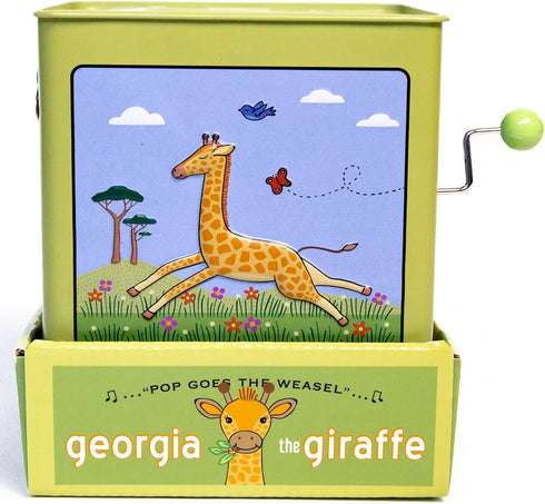 Vintage Tin Toy Giraffe Jack in The Box, Jack Rabbit Creations Small Toy