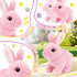 LAITYUM Set Realistic Bunny for Kids - Interactive Hopping Bunny Toy with Bunny Ears, Electric Lifelike Robot Rabbit