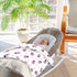 KICPOAY Cute Ladybug Heart Pink Baby Swaddle Blanket for Boys and Girls, Muslin Baby Receiving Swaddle Blanket, Soft