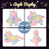 Hopearl LED Musical Stuffed Unicorn Playset, Singing Plush Toy with 3 Baby Unicorns, 19'' for Toddlers.