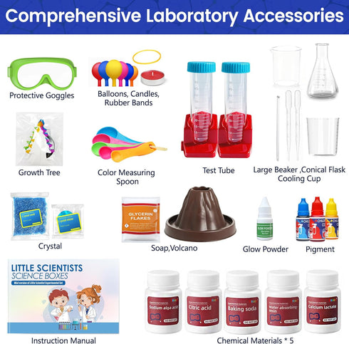 Rxeody 150+ Set, 4+ Science Kits for Kids, STEM Activities Educational Science Experiments Gifts with Chemistry
