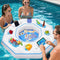 Lanathel Octagonal Inflatable Game Table with Waterproof Playing Cards, Inflatable Pool Bar Games