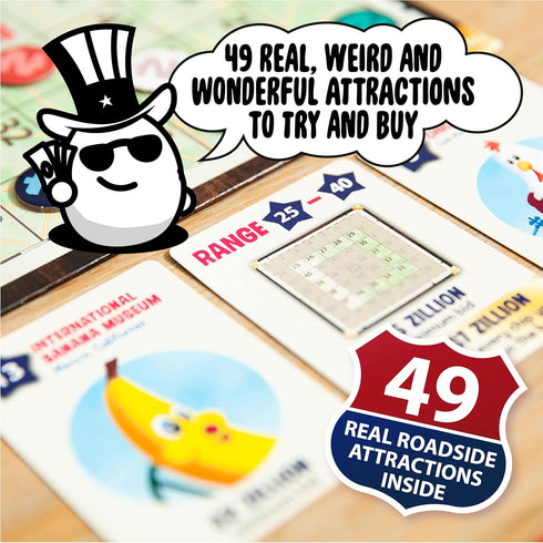 Zillionaires Road Trip USA: Family Board Game for Kids and Adults, Great for 2 – 5 Players