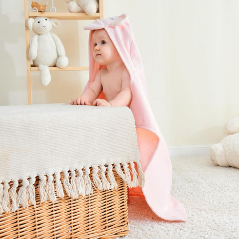 2 Pack Softan Baby Hooded Towels, Premium Soft Cotton Baby Bath Towels with Hood, Extra Thick and Super Absorbent