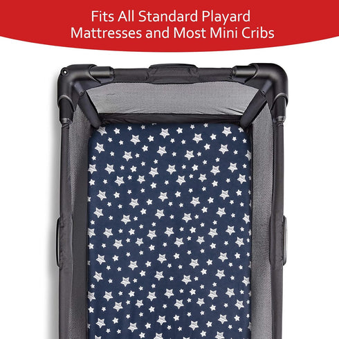 Pack 4 Pack Pack Pack and Play Sheets Boys, Mini Crib Sheets, Stretchy and Play Playard Fitted Sheet, Compatible