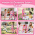 JMMICO 1 2 3 Toddler Basketball Hoop & Soccer Goal Activity Center, Interactive Toys with Light Music,Unicorn Toddlers