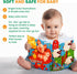 0-6 6-12 12-18 1 Tinsel Trends Baby Books Farm Animal Soft Cloth Busy Book Gifts for Babies Early Learning See Touch