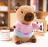 2 12 10.2 Capybara Plush with pcs Clothes & Accessories, Dress Up Capybara Stuffed Animal Plush Toys, in Cute Plushies