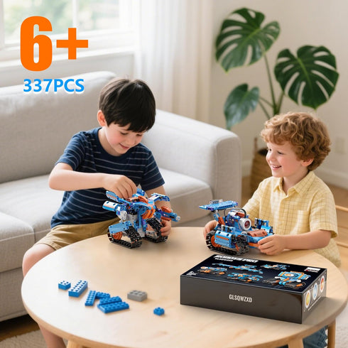 GLSQWZXD 5in1 6-12, Sets, Set Robot Building Kits for Kids APP & Remote Control STEM Robot Building Toys for Kids