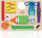 deMoca Busy Board for Toddlers, Montessori Wooden Activity Sensory Board, 10 Activities for Learning Fine Motor Skills