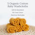 (5 Pack, 12 12) 100% Natemia Organic Baby Washcloths x Organic Cotton Ultra-Soft Baby Towels for Sensitive Skin