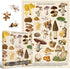 Vintage Mushroom Puzzle 1000 Pieces for Adult, Vintage Fungi Jigsaw Puzzle of Edible Mushrooms