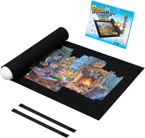Lavievert Jigsaw Puzzle Mat Roll Up, Portable Puzzle Storage for Up to 1500 Pieces, Eco-Friendly Material
