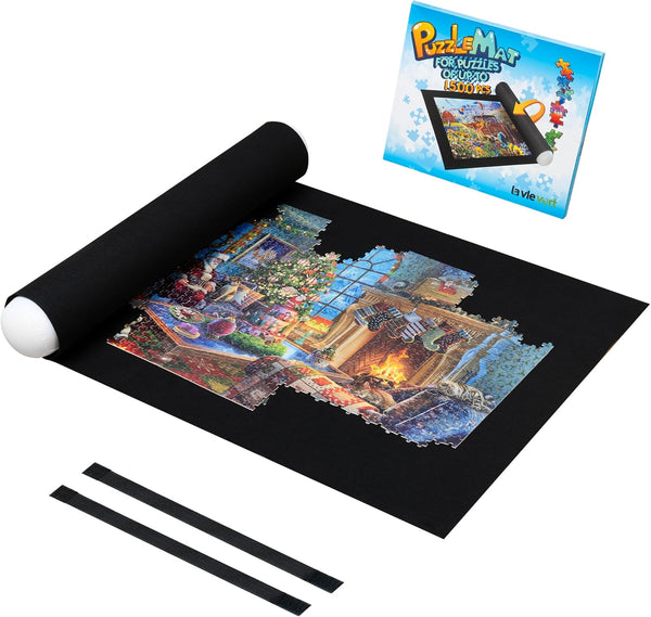 Lavievert Jigsaw Puzzle Mat Roll Up, Portable Puzzle Storage for Up to 1500 Pieces, Eco-Friendly Material