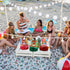 9 Geyee Pcs Hawaiian Luau Honeycomb Centerpiece Tiki Tropical Table Toppers Party Decorations Luau Double Side Table