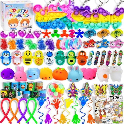 SeaCross 145 Pcs Party Favors for Kids, Pop Fidget Toys Pack, Goodie Bags