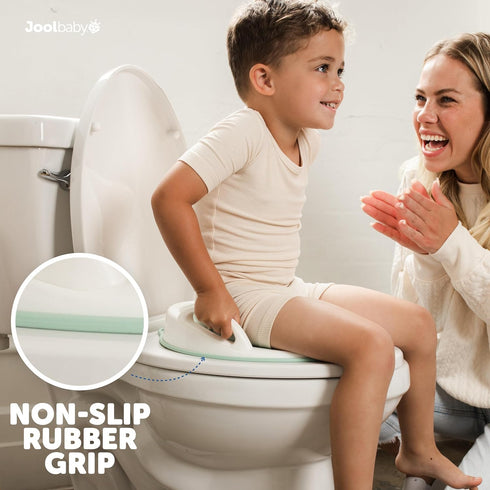 Jool Baby Potty Training Seat for Boys and Girls With Handles, Fits Round & Oval Toilets, Non-Slip with Splash Guard