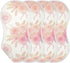 decor gift 4 Pack 22x11in Cotton Burp Cloths Large Easy Care Pink and White French Floral Feed Cloth for Unisex Babies