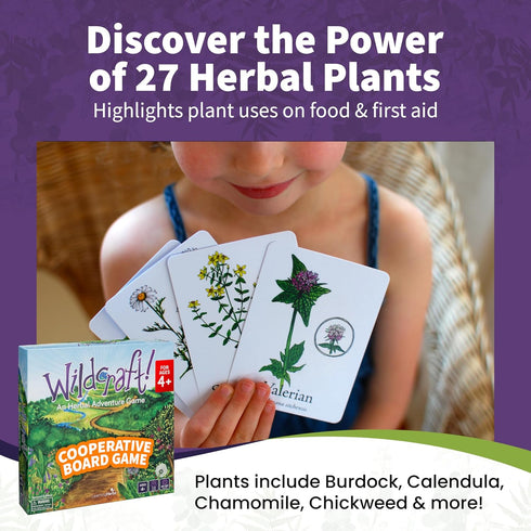Wildcraft! an Herbal Adventure Game/Family Game: Learn 25 Herbs, Coop Board Games for Family Night, Educational Games