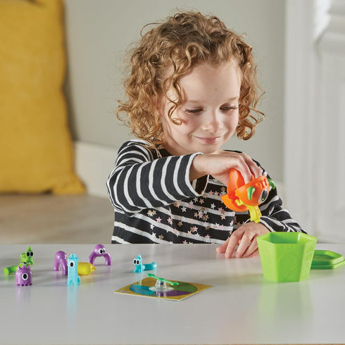 hand2mind Set, 3-4, Grab That Monster Fine Motor Activity Occupational Therapy Toys, Pincer Grasp Fine Motor Skills