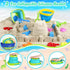 36Pcs 2 Ages3-12 Beach Toys, Dinosaur Sand Toys for Kids Toddlers, Sandbox Toys with Truck, Collapsible Beach Bucket