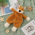 Apricot Lamb Stuffed Animals Security Blanket, Yellow Fox Infant Nursery Character Blanket, Luxury Snuggler Plush