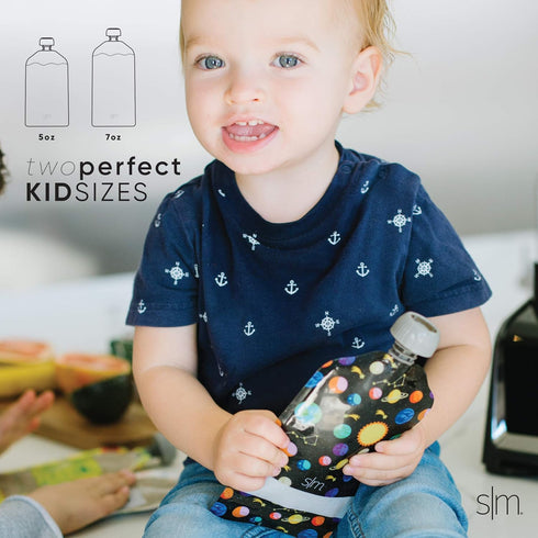 10 pack 5oz Simple Modern Reusable Baby Food Pouches for Toddlers | BPA Free Plastic, Food Safe, Freezer Safe |