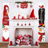 Sumind 3 Pieces Christmas Banner Decorations, Bright Santa Claus Snowman Red Welcome Merry Christmas Porch Sign