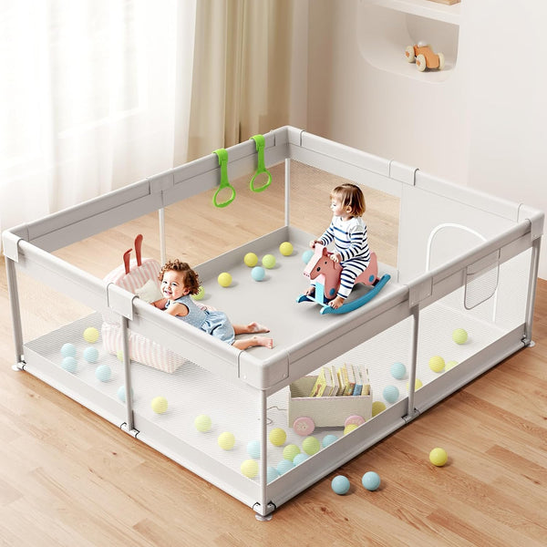 ZEEBABA Extra Large Baby Playpen - Playpen for Babies and Toddlers, Play