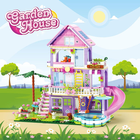 Sitodier Set,689pcs 6-12 8-14,Holiday 6 7 8 9 10 11 12 13 14 Girls Building Blocks Garden Villa House Building Block
