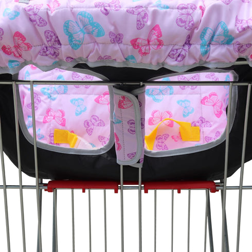 GOWRAPS 2-in-1 Shopping Cart and High Chair Cover-Grocery Cart Cover for Babies Toddlers Infants Resturant Highchair