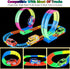Replacement Toy Cars for Magic Tracks, Glow in The Dark, Racing Car Track Accessories with 5 LED Lights, 4 Pack