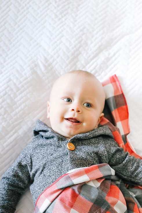 Jack Large Knit Baby Swaddle Blanket by Copper Pearl