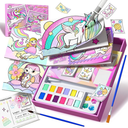 AMOTING Paint with Water Coloring Books for Toddlers, Mess Free Watercolor Painting
