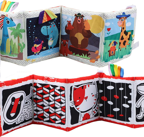 bebe mondo High Contrast Baby Toys for Newborn, Black and White Tummy