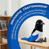 ZHONGXIN MADE 12inch Magpie Plush Toy - Realistic Black Magpie Bird Stuffed Animal, Cute Little Bird Raven Plush as