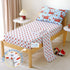 4 Set Sets Mooreeke Pieces Toddler Bedding - Fire Truck Blue Toddler Comforter for Boys, Includes Comforter, Flat