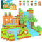 100PCS Magnetic Blocks - Build Mine Magnet World Forest Fox Adventure Set,