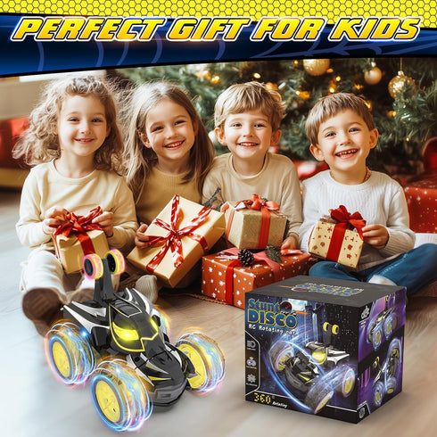 360 2.4GHz 3 4 5 6 7 8 9 10 11 12 Mafbeanl Remote Control Car Stunt RC Cars Rotating with Rechargeable Wheel Lights