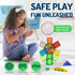 Magnetic Tiles Set, 68PCS 3D Clear Building Blocks, STEM Educational Toys Gift for Kids Boys and Girls Ages 3-9