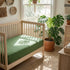 2 Pack, 52"x28" Konssy Muslin Crib Sheets for Boys, Soft Cotton Neutral Baby Sheets for Standard Crib Mattress (Sage