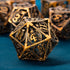 ARUOHHA DND Metal Dice Set, 7PCS Ancient Gold Polyhedral Dice with Gift Box for Dungeons and Dragons RPG