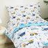 lasoftan Set, 4-Piece Set Cars Toddler Bedding Bed-in-a-Bag Comforter for Boys, Construction Truck Bedding, Machine