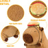 Ditucu Cute Capybara Plush with Hamburger Backpack, 9 Inch Capibara Stuffed Animal Toys for Kids