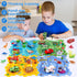 VESPRO 4 Set, 68PCS Set, 3+ Series Toddler Car Track Kids Car Track Play Educational Puzzle Toys for Kids Ages Boys