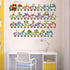 Outus 6 Pieces Alphabet Train Wall Decals Peel Stick Animals for Early Learning Classroom Bedroom Nursery Decoration