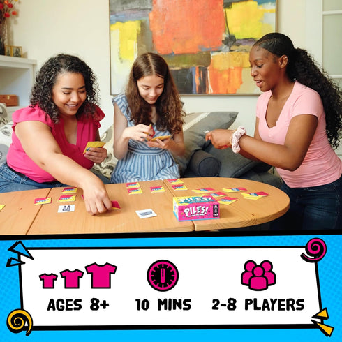 8 10 Lost Boy Entertainment Piles Card Games Family Games for Kids and Up for Adults Family Game Night Travel & Memory